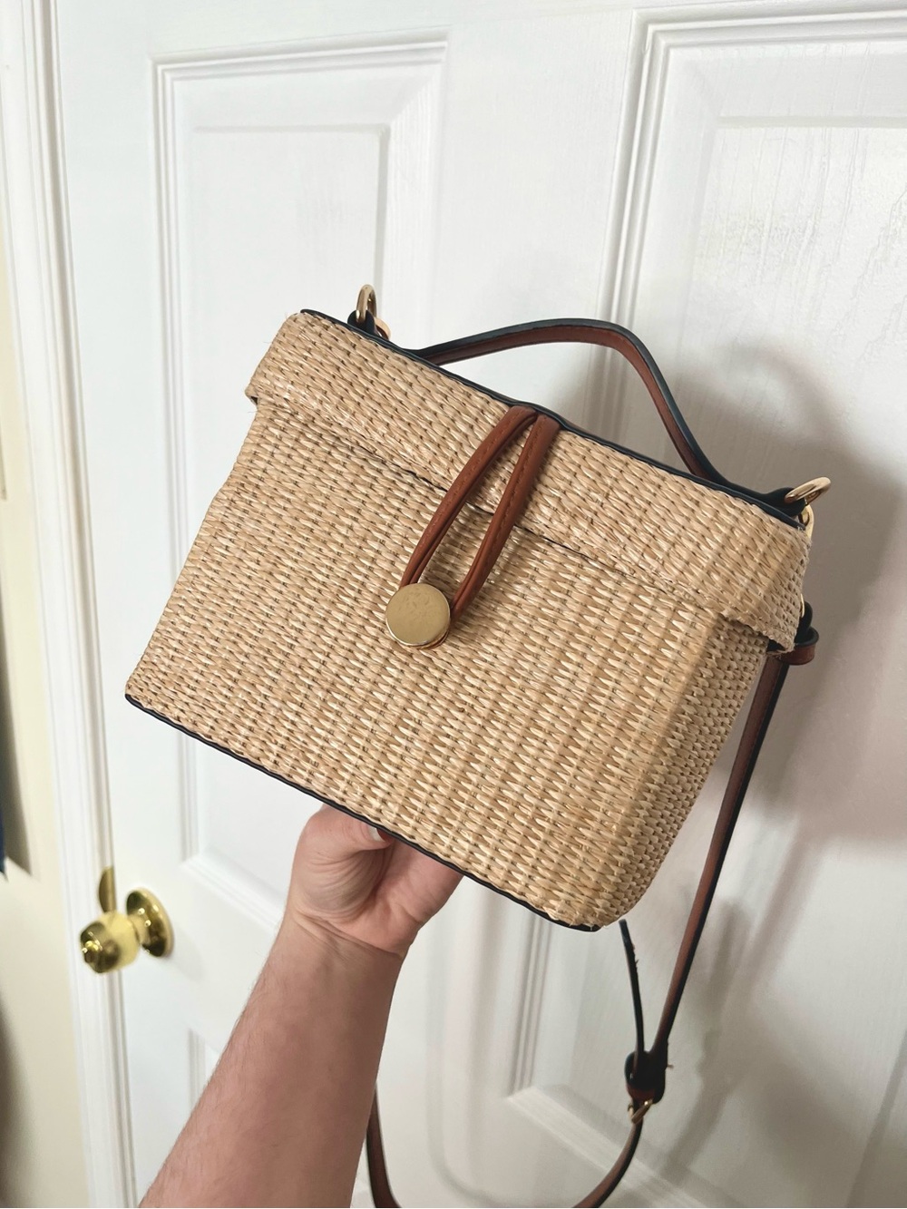 ✧・゚f21 straw mini crossbody bag